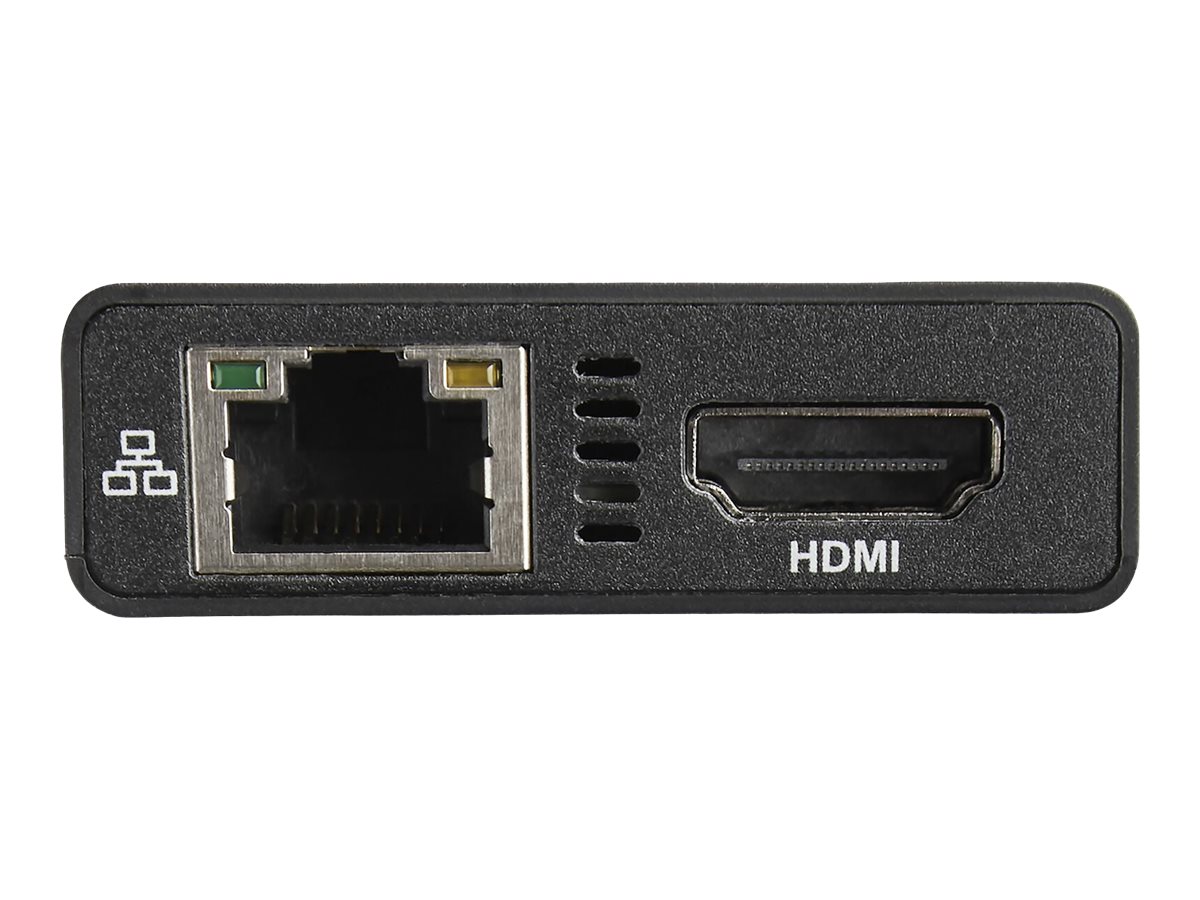 StarTech.com Startech USB-C Multiport Adapter - USB-C Tragbare Docking station mit 4k HDMI - 60W Power Delivery Pass-Through, GbE, 2x USB-A 3.0 Hub - Tragbares Mini USB Typ-C Dock für Laptop (DKT30CHPD)