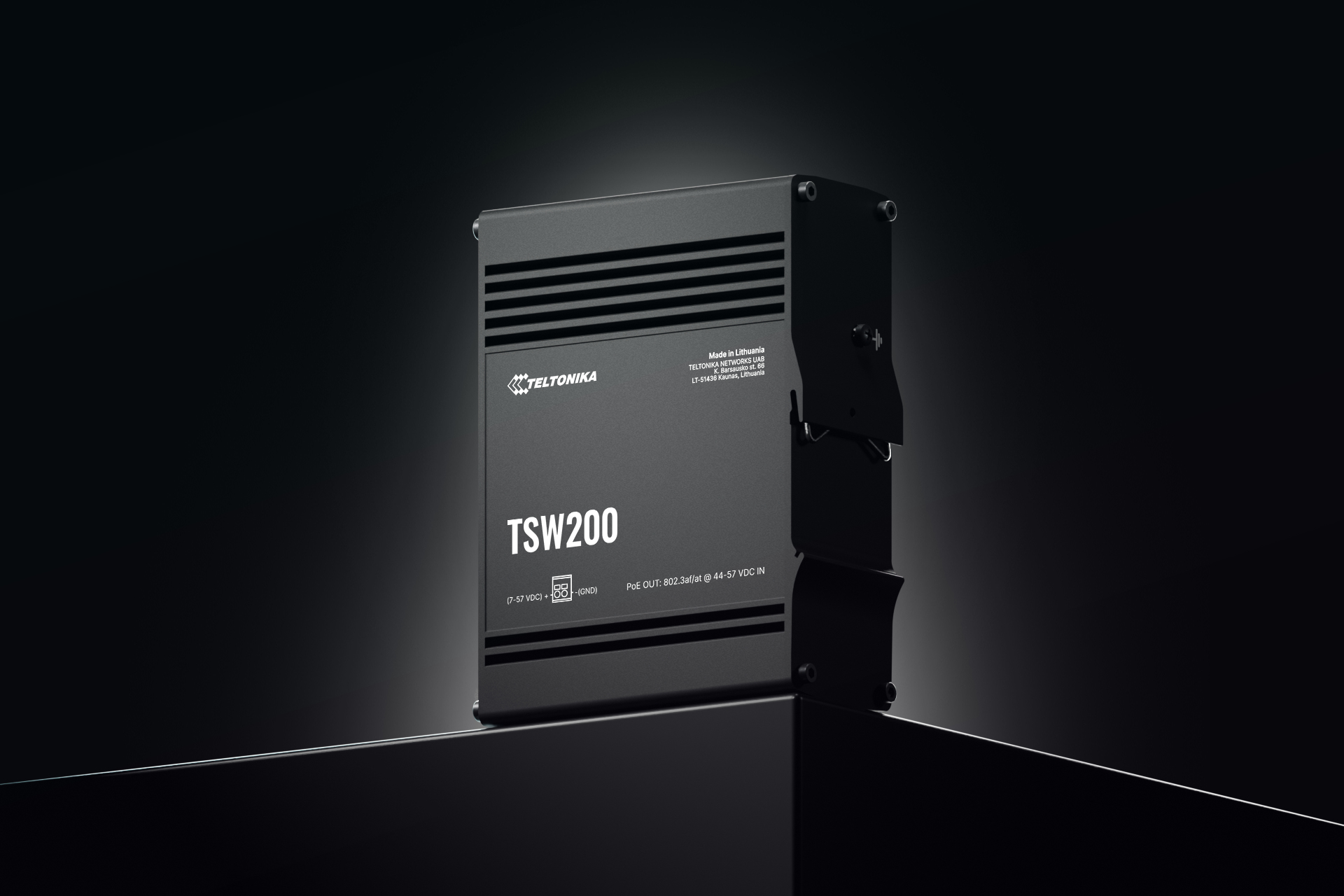 Teltonika TSW200 - Switch - an DIN-Schiene montierbar - PoE+ (240 W), Ansicht 2