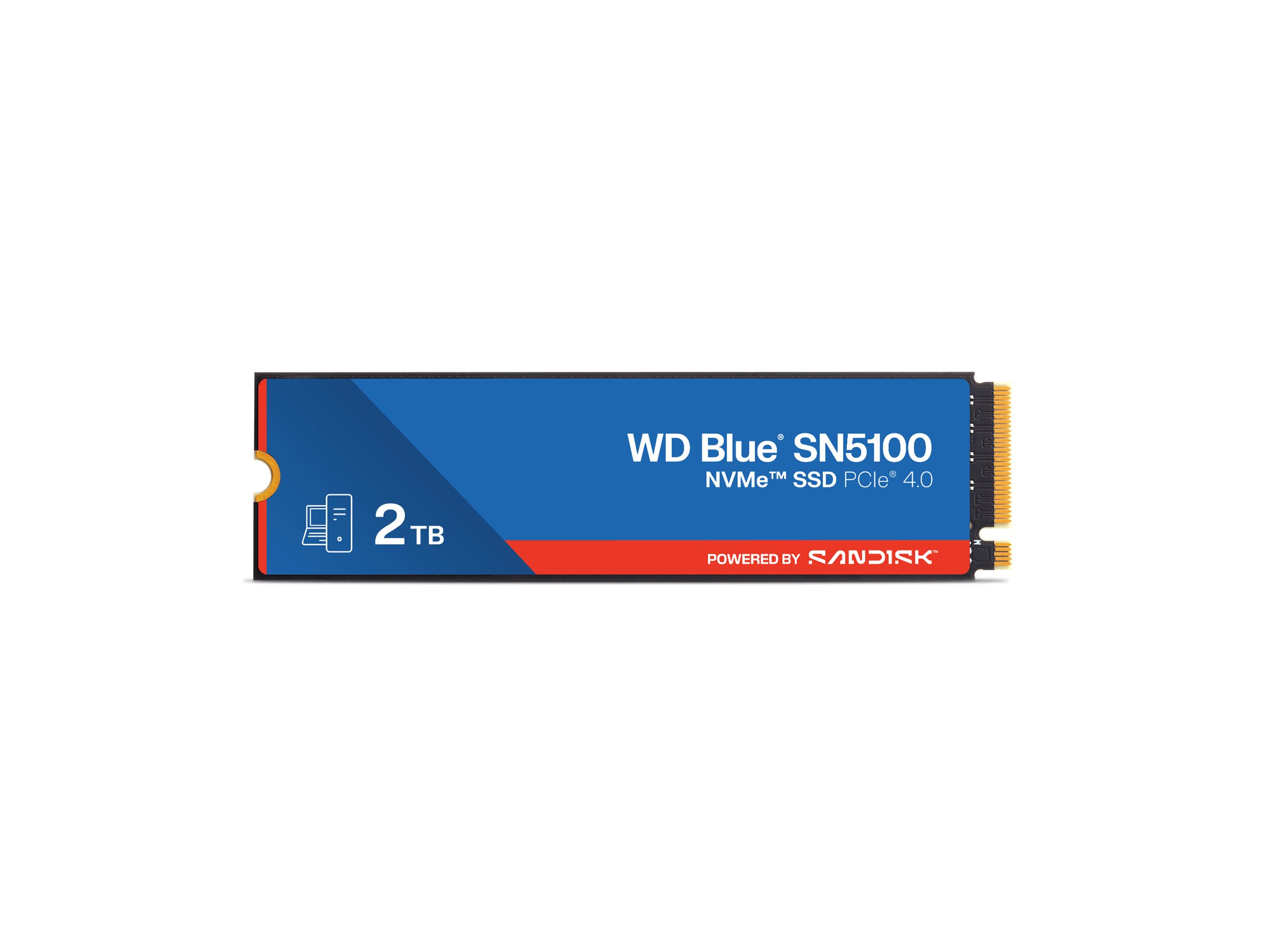 WD Blue SN5100 - SSD - 2 TB - intern - M.2 2280 - PCIe 4.0 (NVMe), Ansicht 3