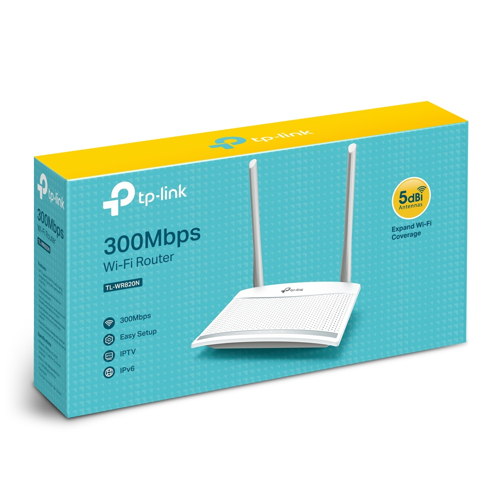 TP-LINK TL-WR820N - Wi-Fi 4 (802.11n) - Einzelband (2,4GHz) - Eingebauter Ethernet-Anschluss - Weiß - Tabletop-Router, Ansicht 4