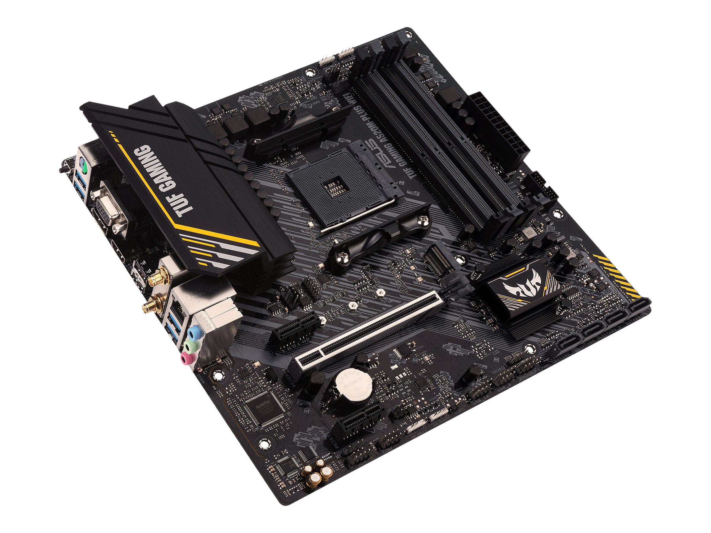 ASUS TUF GAMING A520M-PLUS WIFI - Motherboard - micro ATX - Socket AM4 - AMD A520 Chipsatz - USB 3.2 Gen 1 - Gigabit LAN Wi-Fi Bluetooth - Onboard-Grafik (CPU erforderlich)