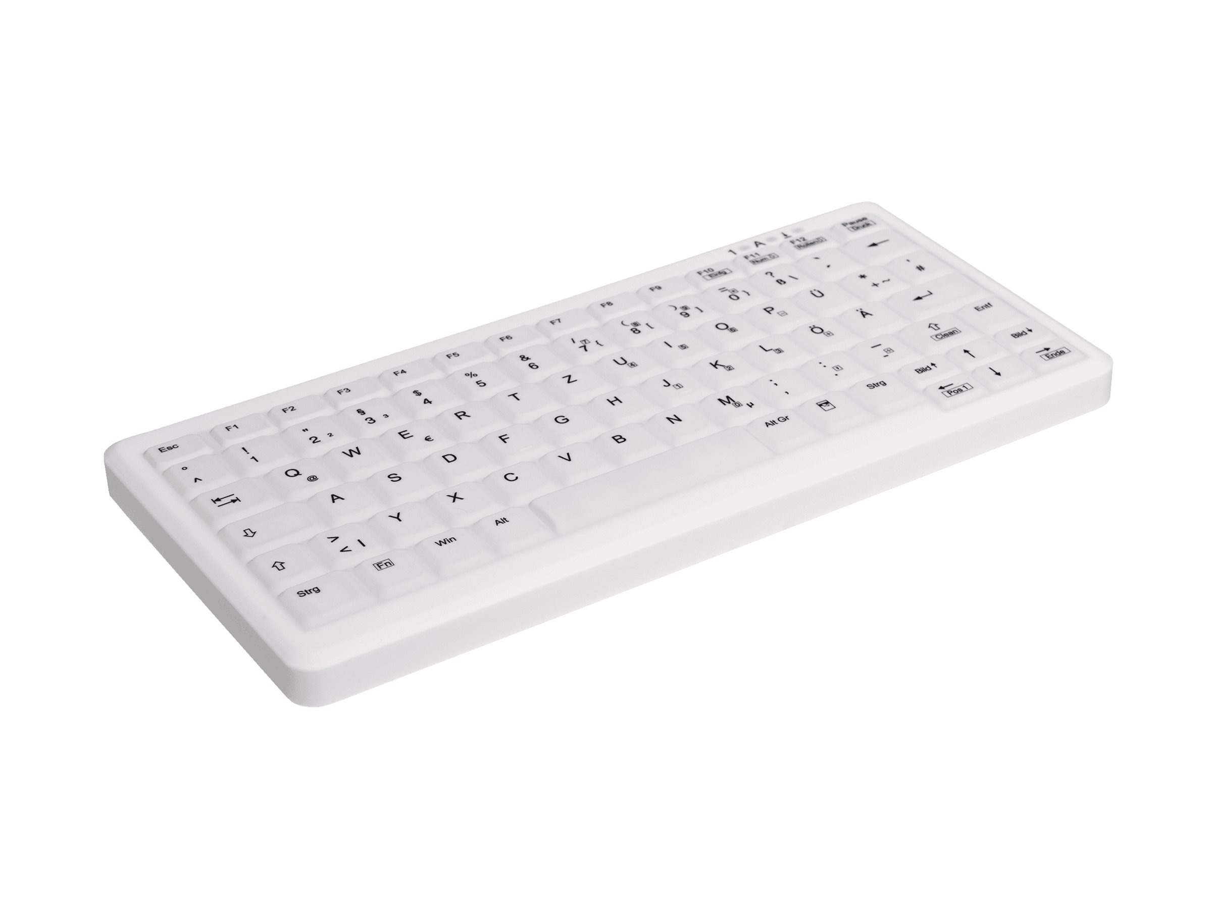 Active Key AK-C4110 - Volle Größe (100%) - Kabellos - RF Wireless - Membran Key Switch - Weiß - TL: Deutsch, QWERTZ, Ansicht 2