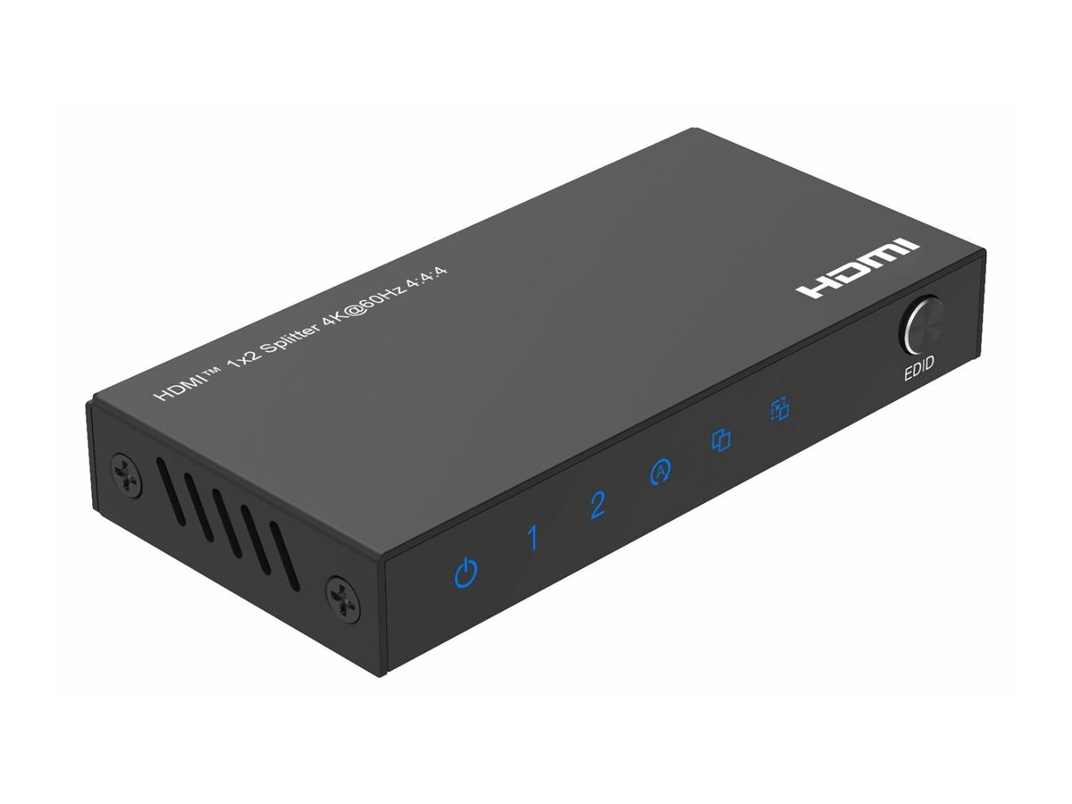 MicroConnect MC-HDMISPLITTER0102-4K - HDMI - 3840 x 2160 Pixel - Schwarz - Stahl - 4K Ultra HD, Ansicht 4