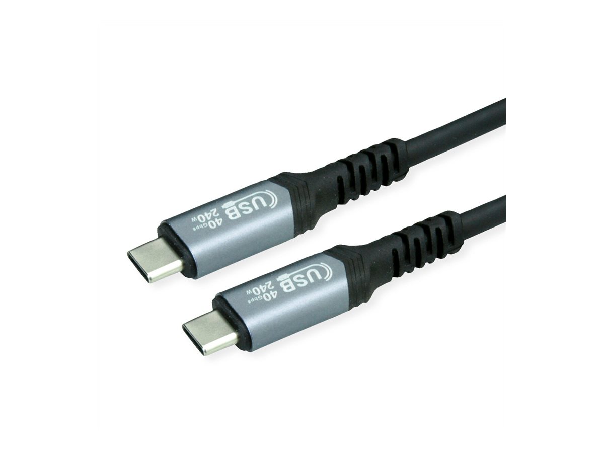 VALUE USB-Kabel - USB-C (M) zu USB-C (M) - USB4 Gen3x2 - 48 V - 5 A - 1 m - USB Power Delivery (240W)