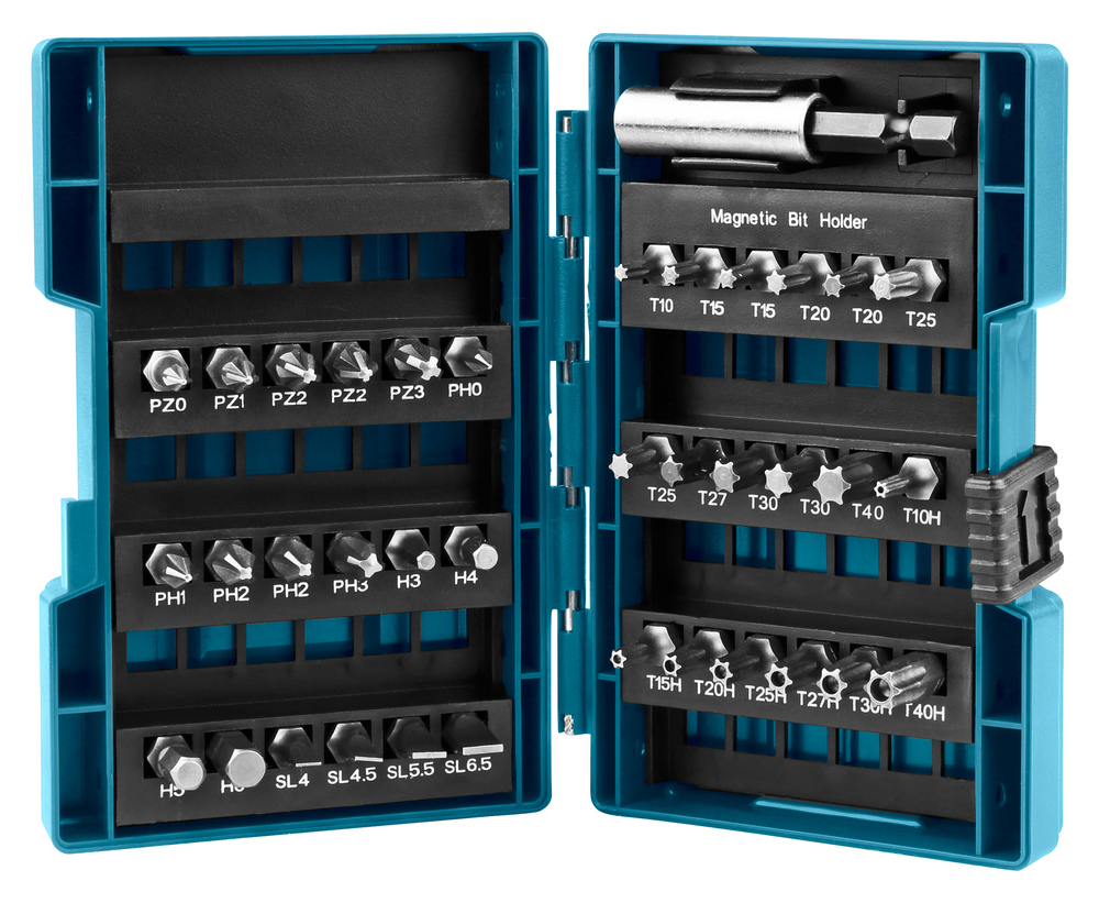Makita Schraubenziehersatz - 37 Stücke - torx, phillips, pozidriv, hex, slot, aufbruchsicher Torx, Ansicht 2