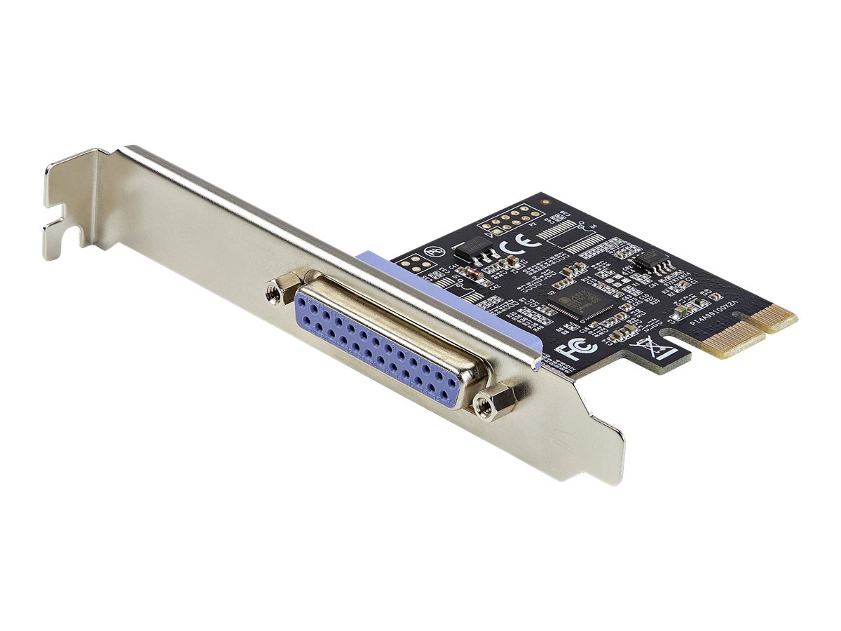 StarTech.com 1 Port PCIe-Erweiterungskarte - PCI-Express zu Parallele Schnittstellenkarte - Desktop-Erweiterungs-LPT-Controller für Drucker, Scanner & Plotter - SPP/ECP - Standard/Low Profile (PEX1P2) - Parallel-Adapter