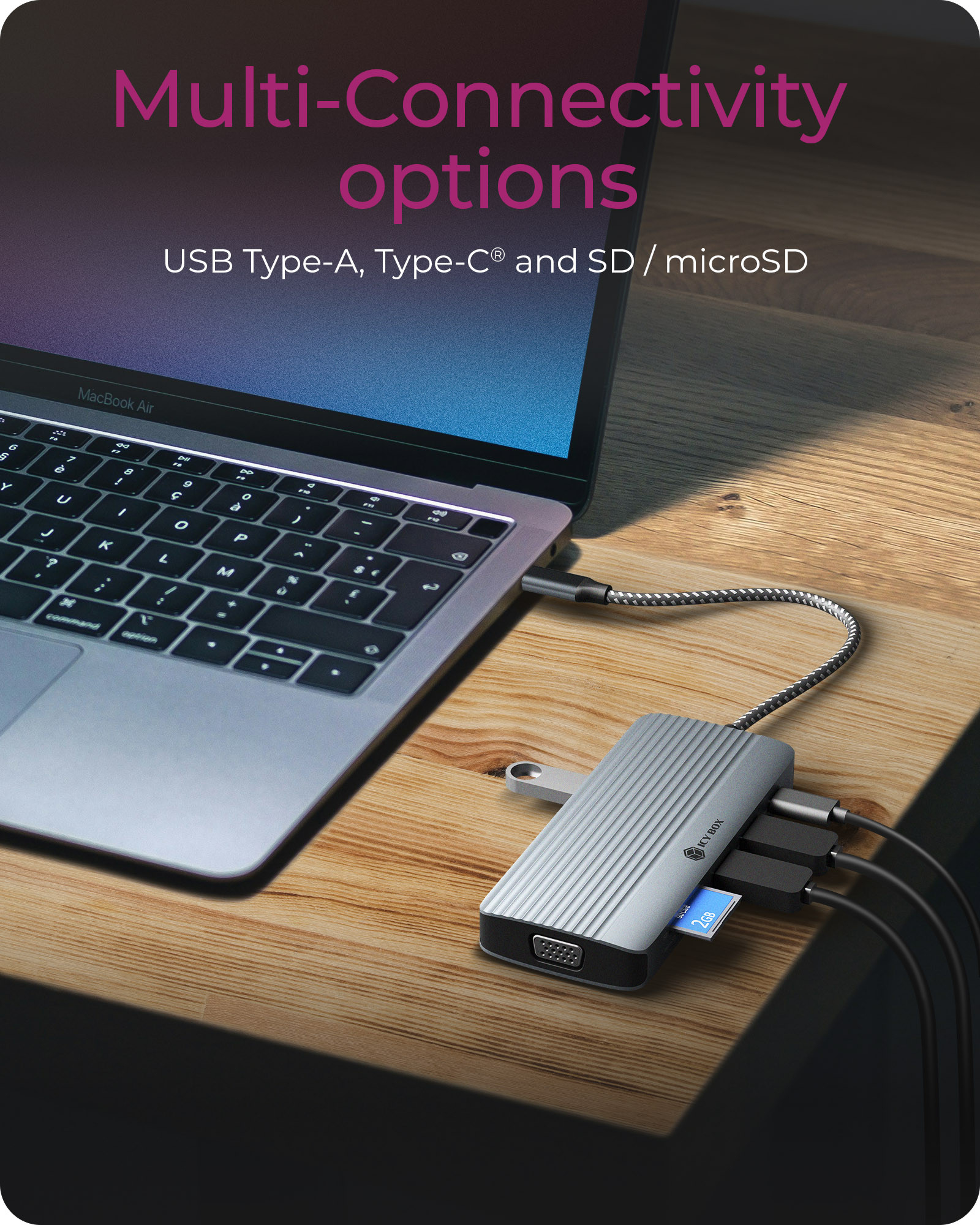 ICY BOX Dockingstation PD 10 in 1 1xHDMI 1xVGA USB-C, Ansicht 2