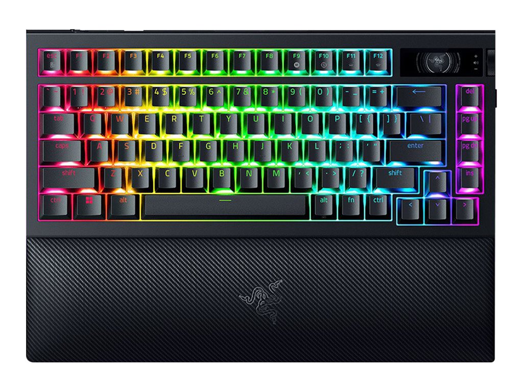 Razer BlackWidow V4 Pro - Tastatur - 75% - mit OLED-Display, Befehlswähler - TL: US, QWERTY, Ansicht 3