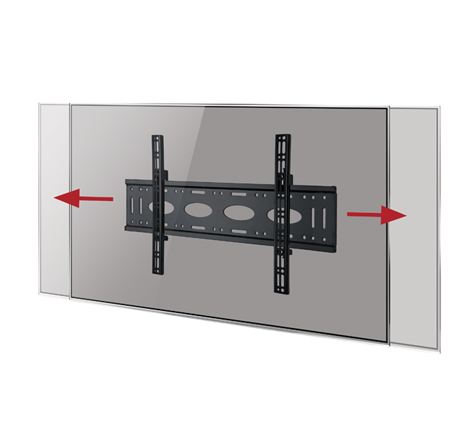 B-TECH BT8442 - Befestigungskit (Wandplatte, 2 Schnittstellenarme) - schmal - für LCD-Display - Schwarz, Ansicht 4