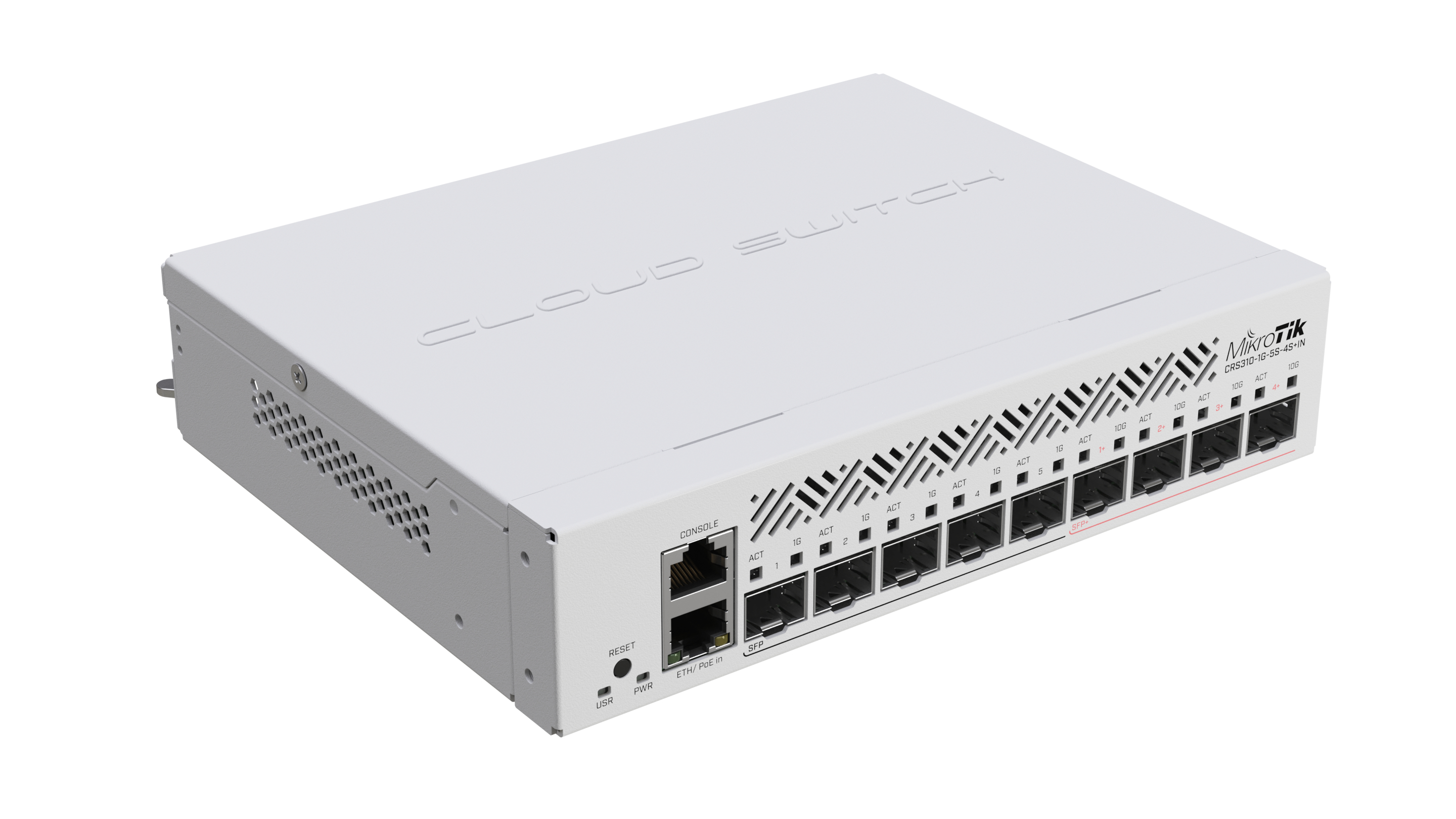 MikroTik CRS310-1G-5S-4S+IN - Switch - L3 - 5 x Gigabit SFP + 4 x 10 Gigabit SFP+ + 1 x 10/100/1000, Ansicht 3