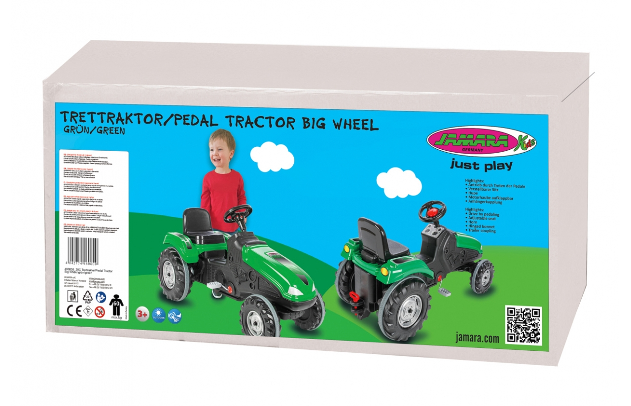 JAMARA Trettraktor Big Wheel grün - 3 Jahr(e) - 4 Rad/Räder - Schwarz - Grün, Ansicht 3