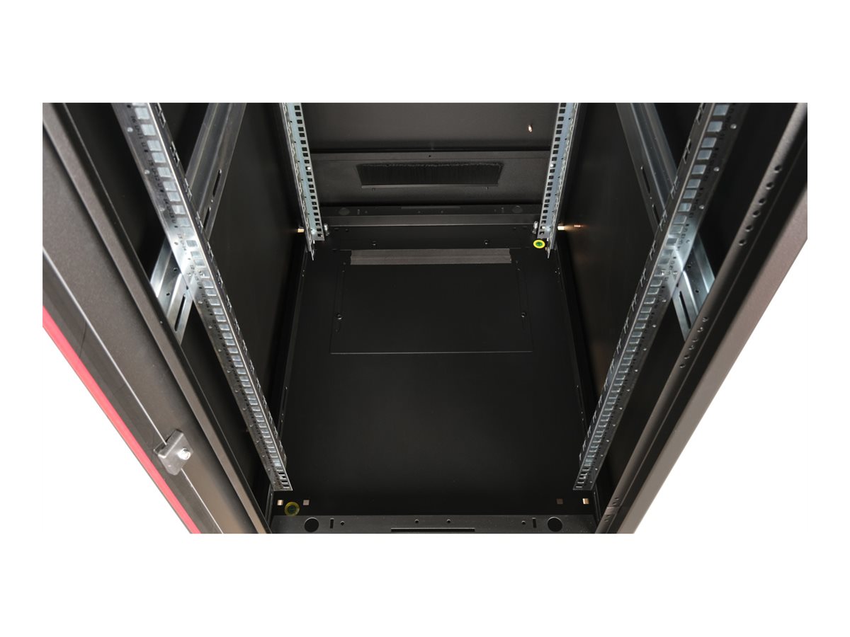ROLINE 19 Zoll Netzwerkschrank Pro 26 HE 600x800 BxT Glastür schwarz, Ansicht 3