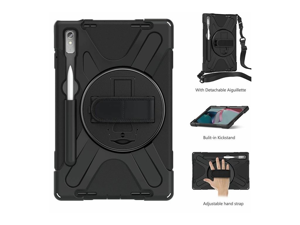 eSTUFF AUSTIN - Hintere Abdeckung für Tablet - Polycarbonat, Silikon - Schwarz - für Lenovo Tab P11 Pro (2nd Gen), Ansicht 4