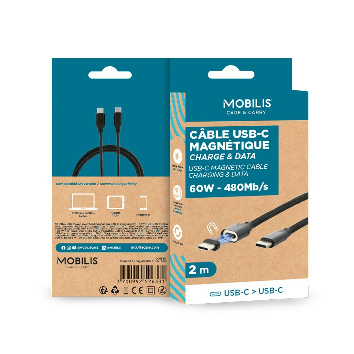 Mobilis USB-Kabel - 24 pin USB-C (M) zu 24 pin USB-C (M), Ansicht 2