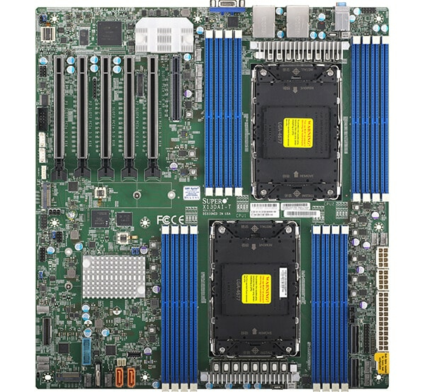 Supermicro X13DAI-T - Motherboard - E-ATX - LGA4677 Socket-E - 2 Unterstützte CPU - Intel C741 Chipsatz - Onboard-Grafik, Ansicht 2