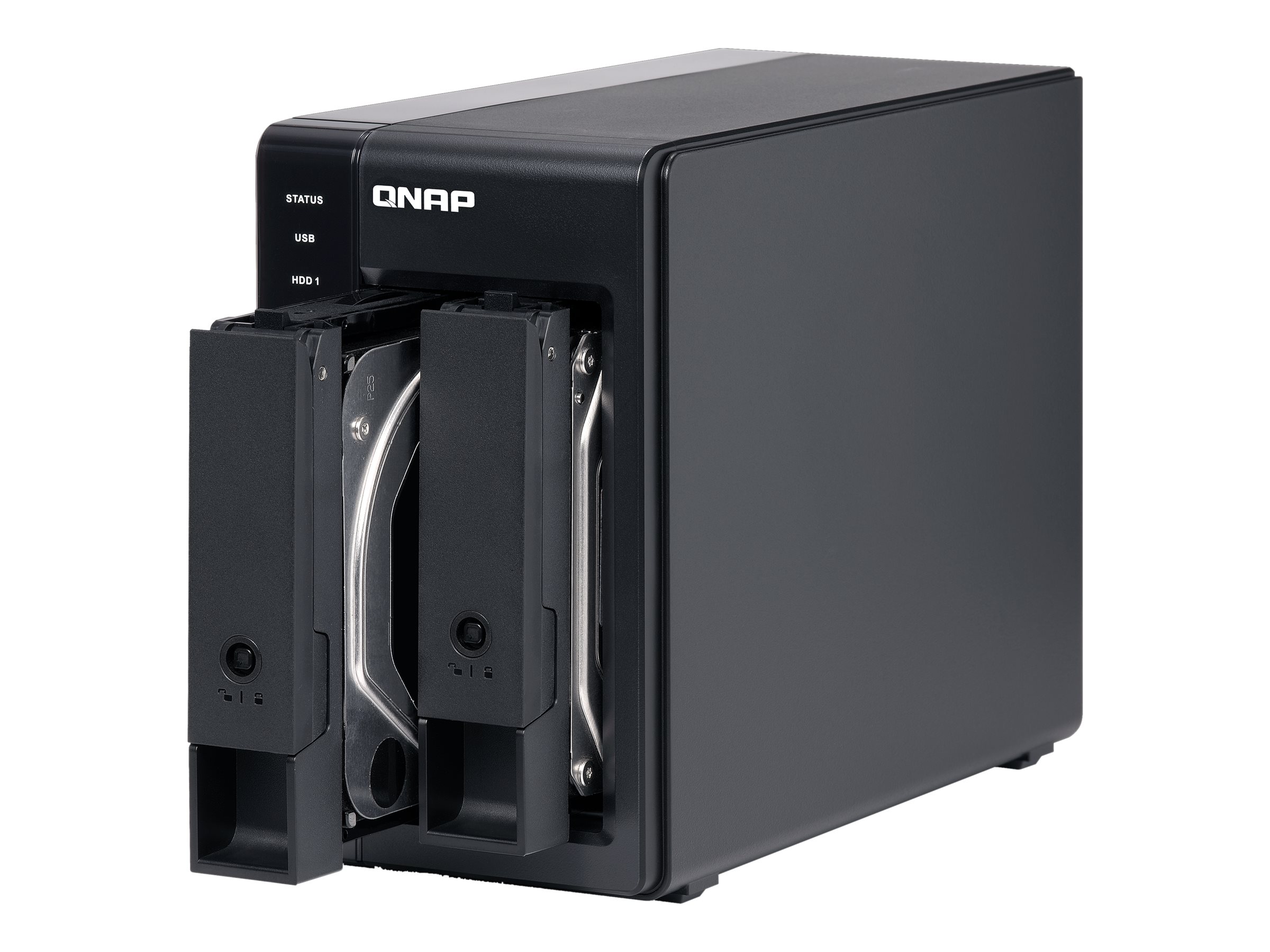 QNAP TR-002 - Festplatten-Array - 2 Schächte (SATA-600) - USB 3.1 Gen 2 (extern)