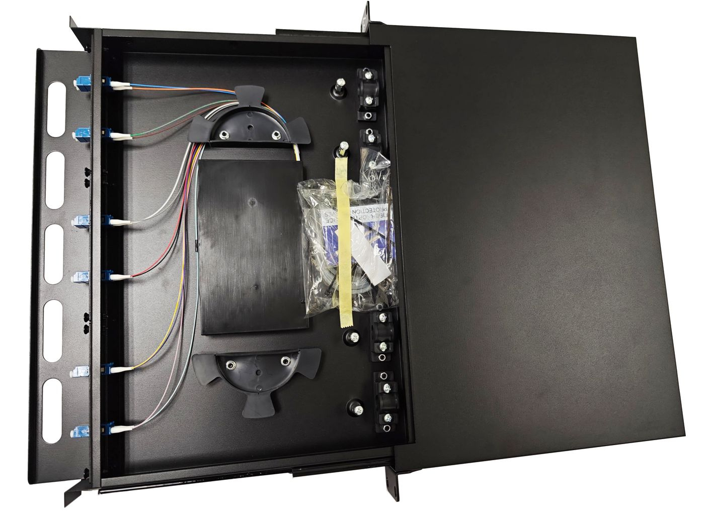 Lanview Fiber Optic Sliding Panel ODF LC SM OS2 12 Cores, Ansicht 2