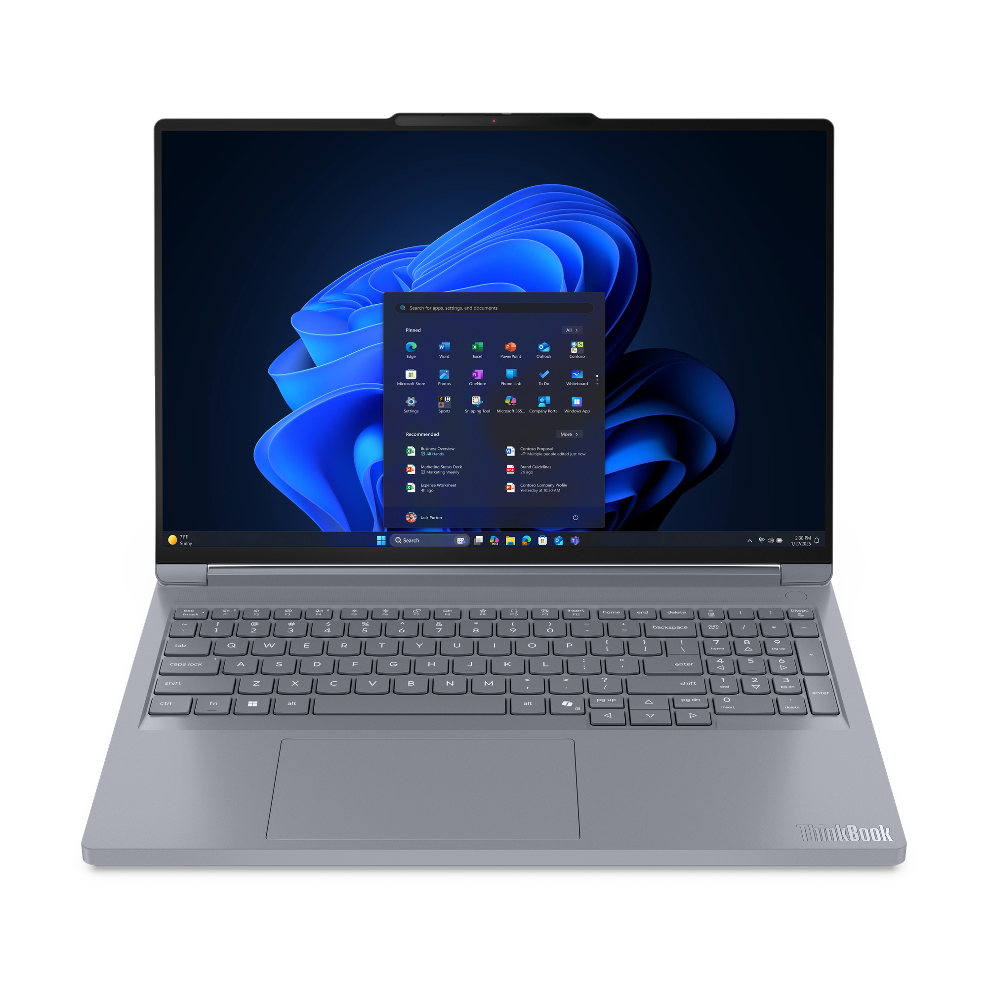 Lenovo ThinkBook 16p G6 ADR 21U0 - AMD Ryzen 9 8940HX - 64 GB RAM - 1 TB NVMe - 16 - TL: Deutsch, QWERTZ, Ansicht 2