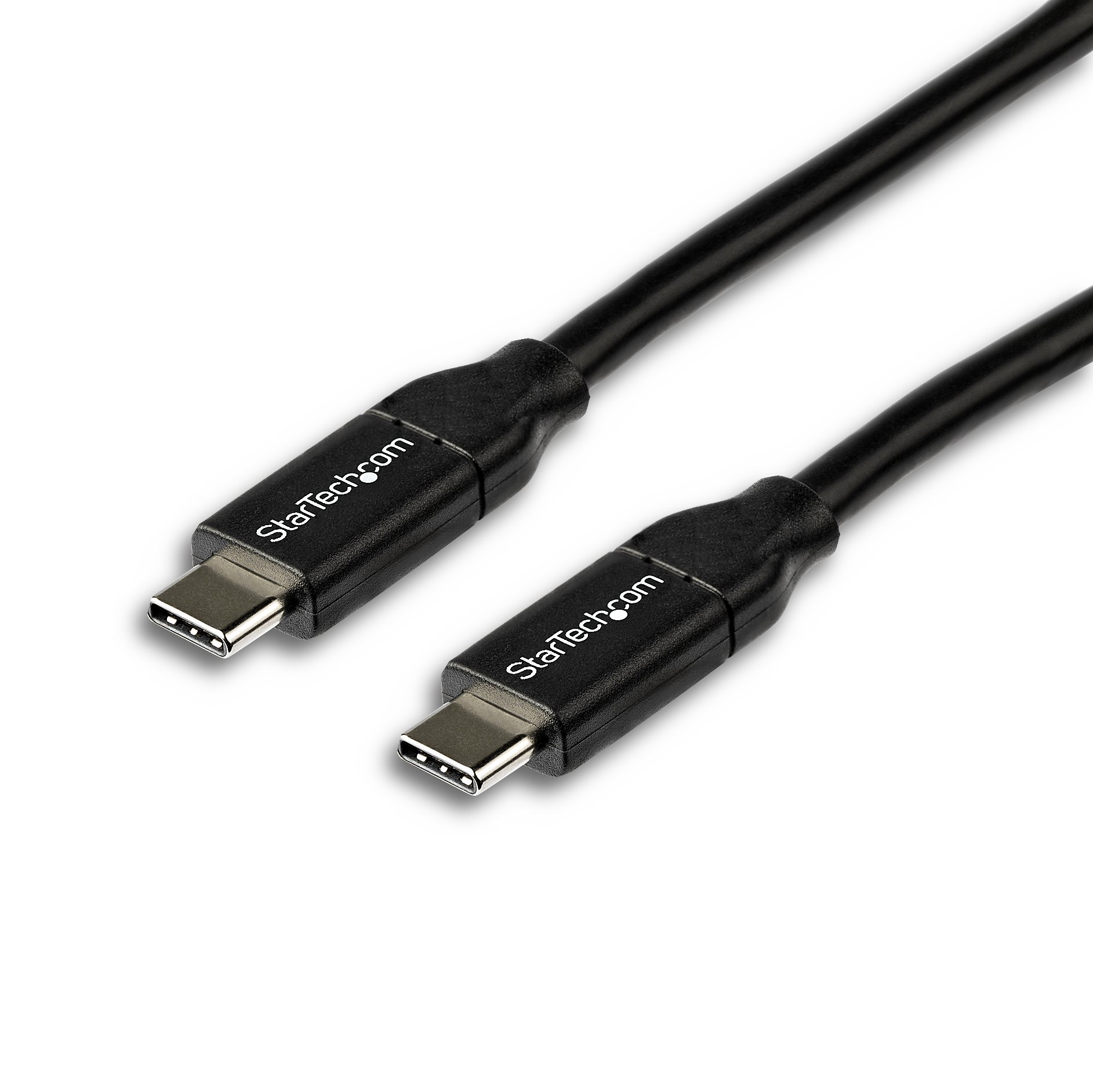 StarTech.com USB-C auf USB-C Kabel mit 5A Power Delivery - St/St - 2m - USB 2.0 - USB-IF zertifiziert, 2 m, USB C, USB C, USB 2.0, 0,48 Gbit/s, Schwarz