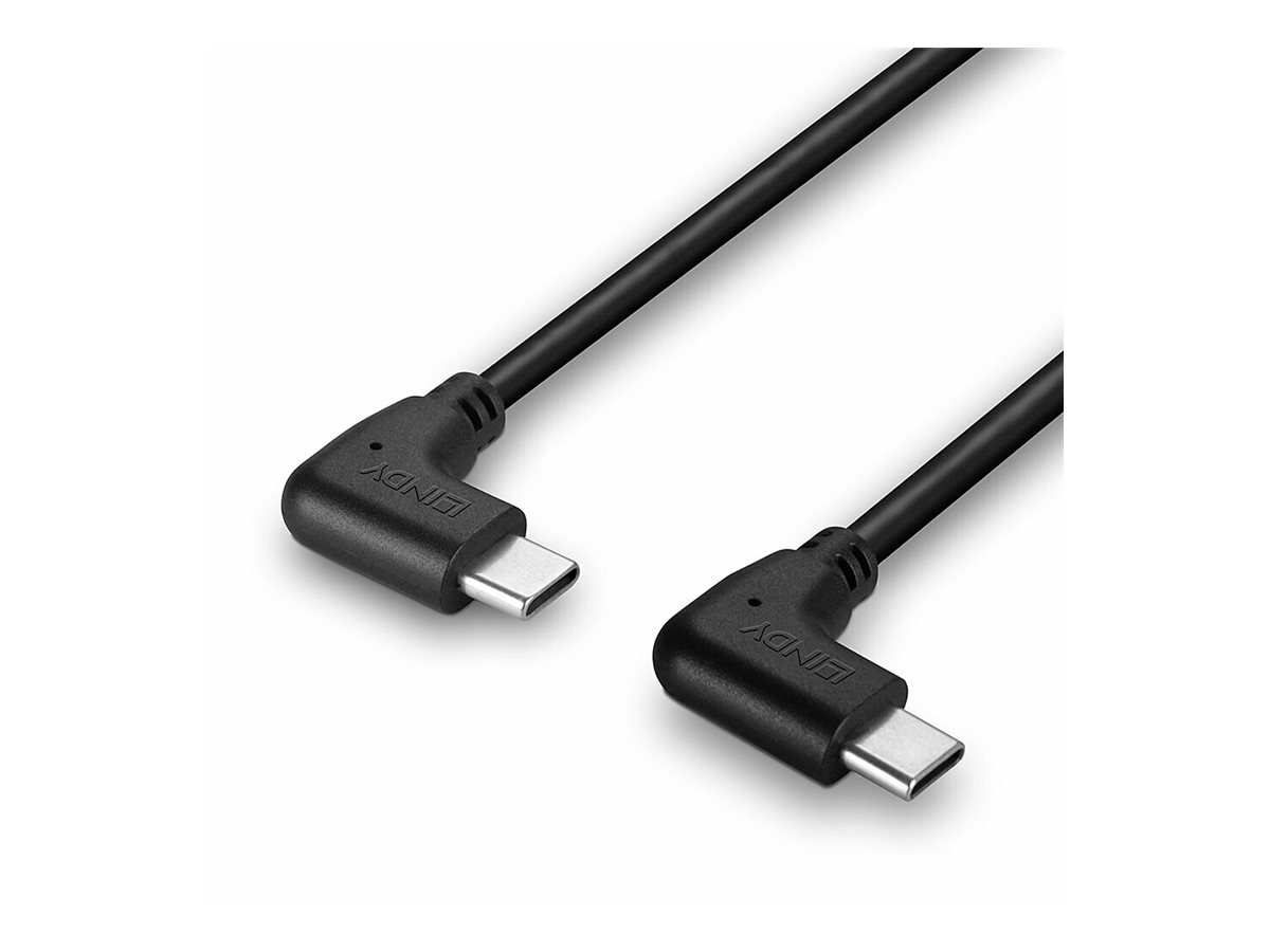 Lindy USB-Kabel - 24 pin USB-C (M) nach rechts abgewinkelt zu 24 pin USB-C (M), Ansicht 4