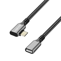 LogiLink USB 3.2 Gen2 Typ-C Kabel C/m> USB-C/F PD Alu - Kabel - Digital/Daten