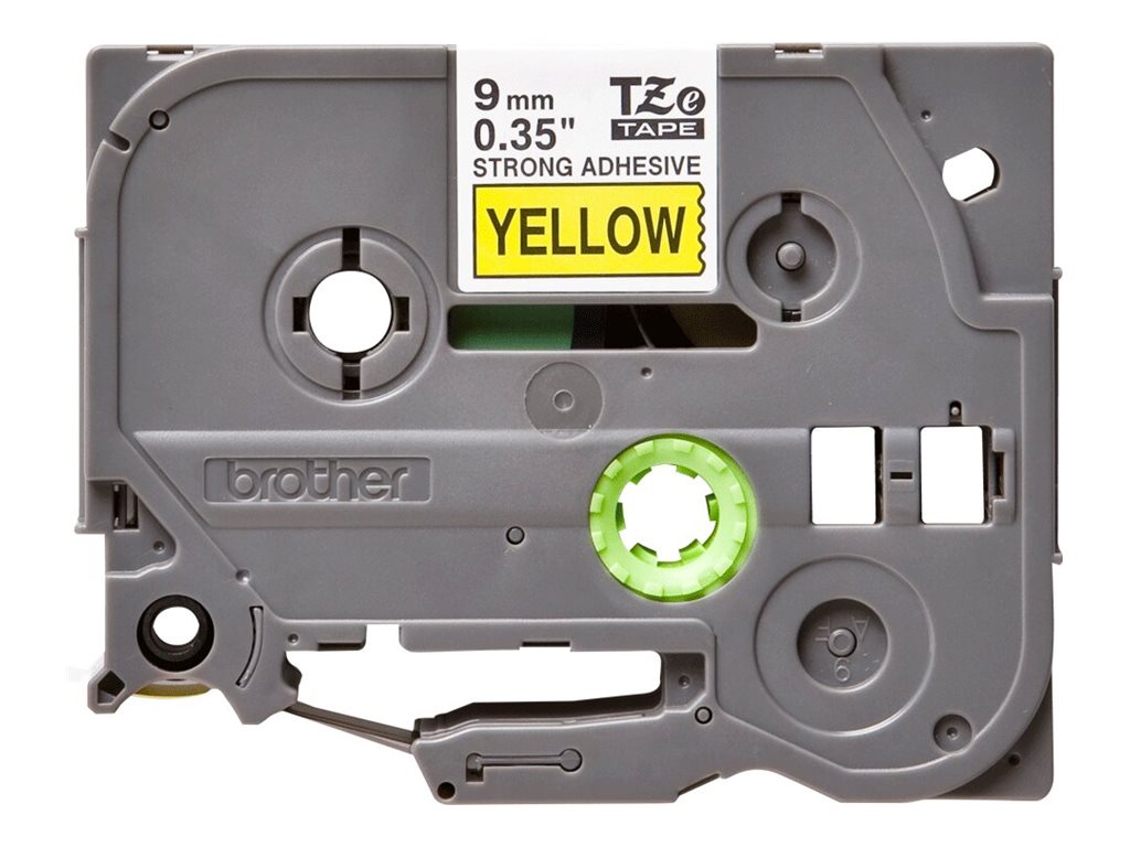 Brother TZe-S621 - Extra starker Klebstoff - Schwarz auf Gelb - Rolle (0,9 cm x 8 m), Ansicht 3
