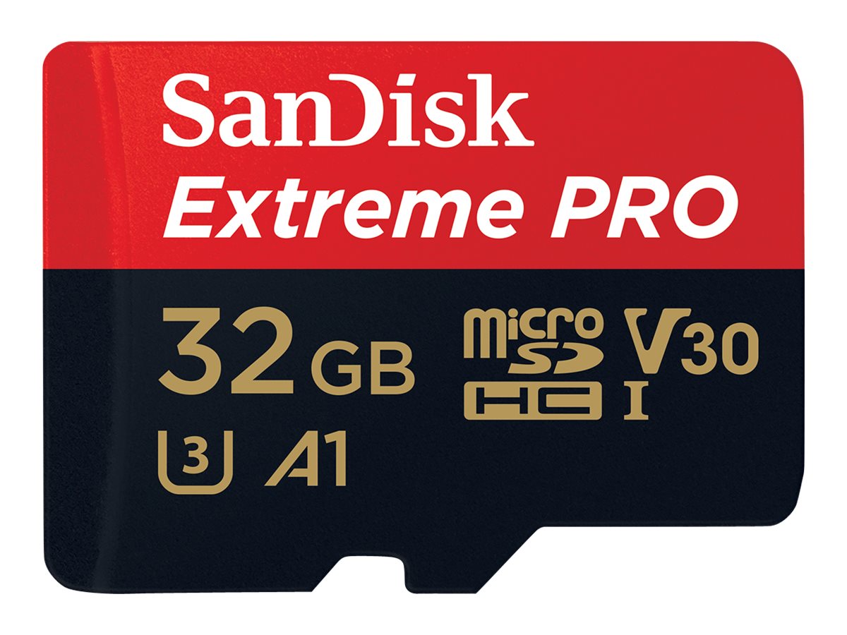 SanDisk Extreme Pro - Flash-Speicherkarte microSDXC-an-SD-Adapter inbegriffen (SDSQXCG-032G-GN6MA)