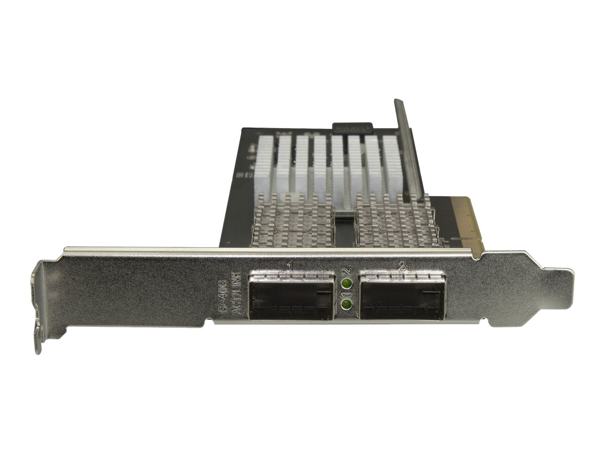 StarTech.com Startech Dual Port 40G QSFP+ Netzwerkkarte - Intel XL710 Open QSFP+ Converged Adapter - PCIe 40 Gigabit Ethernet Server NIC - 40GbE LWL LAN Karte - Dell PowerEdge HPE ProLiant (PEX40GQSFDPI)