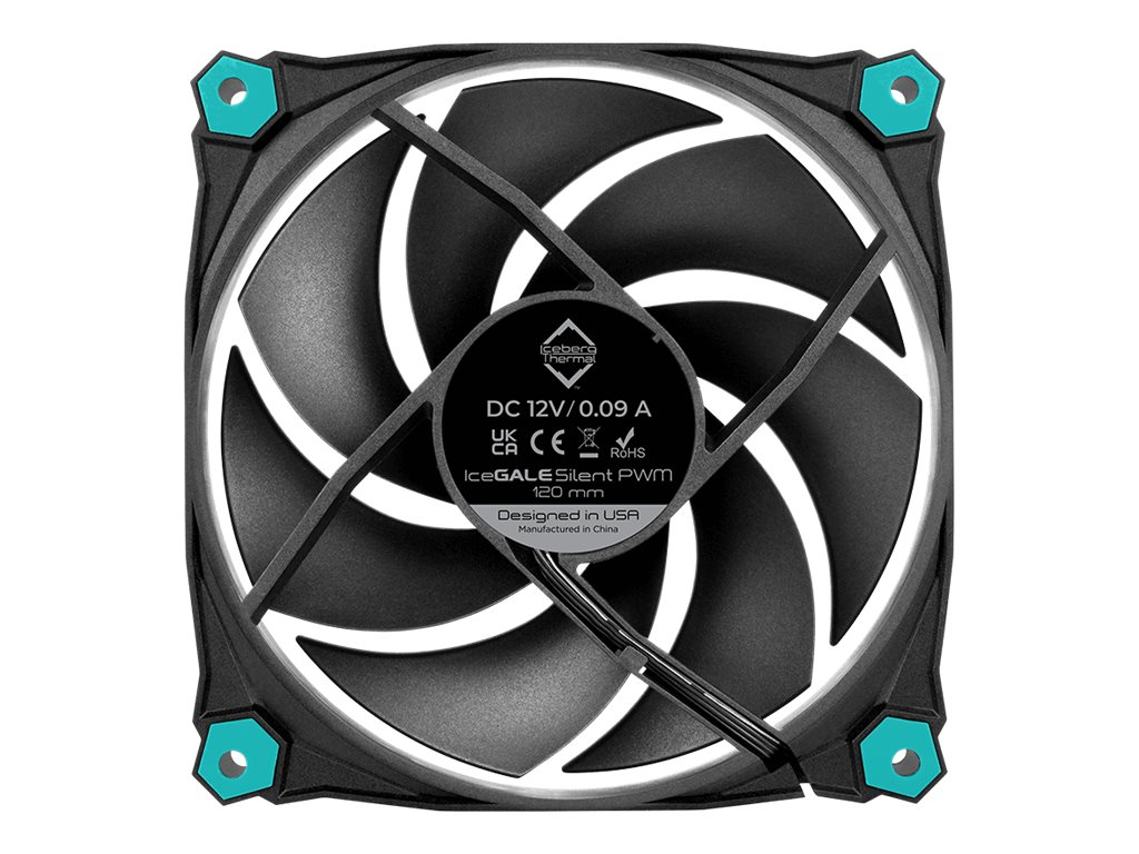 Iceberg Thermal IceGale - Gehäuselüfter - 120 mm - Schwarz (Packung mit 3), Ansicht 5