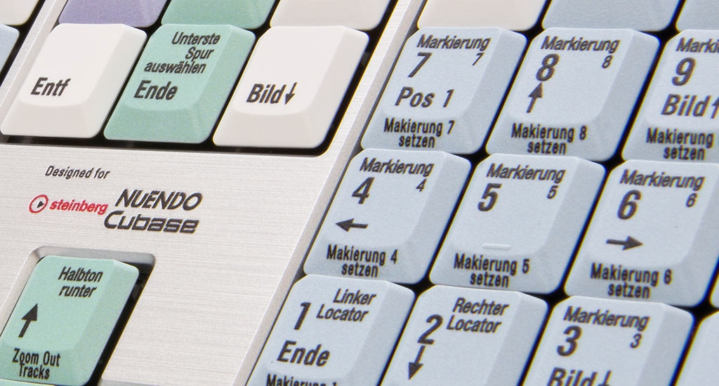 Logickeyboard Cubase / Nuendo Slim Line - Tastatur - TL: Deutsch, QWERTZ, Ansicht 4