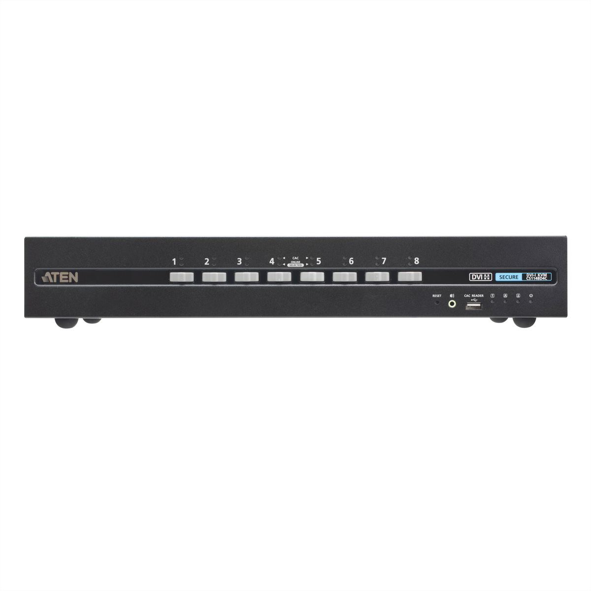 ATEN CS1148D4C USB 4K DVI Dual Display Secure KVM mit Card Reader - KVM-Umschalter - 8-Port