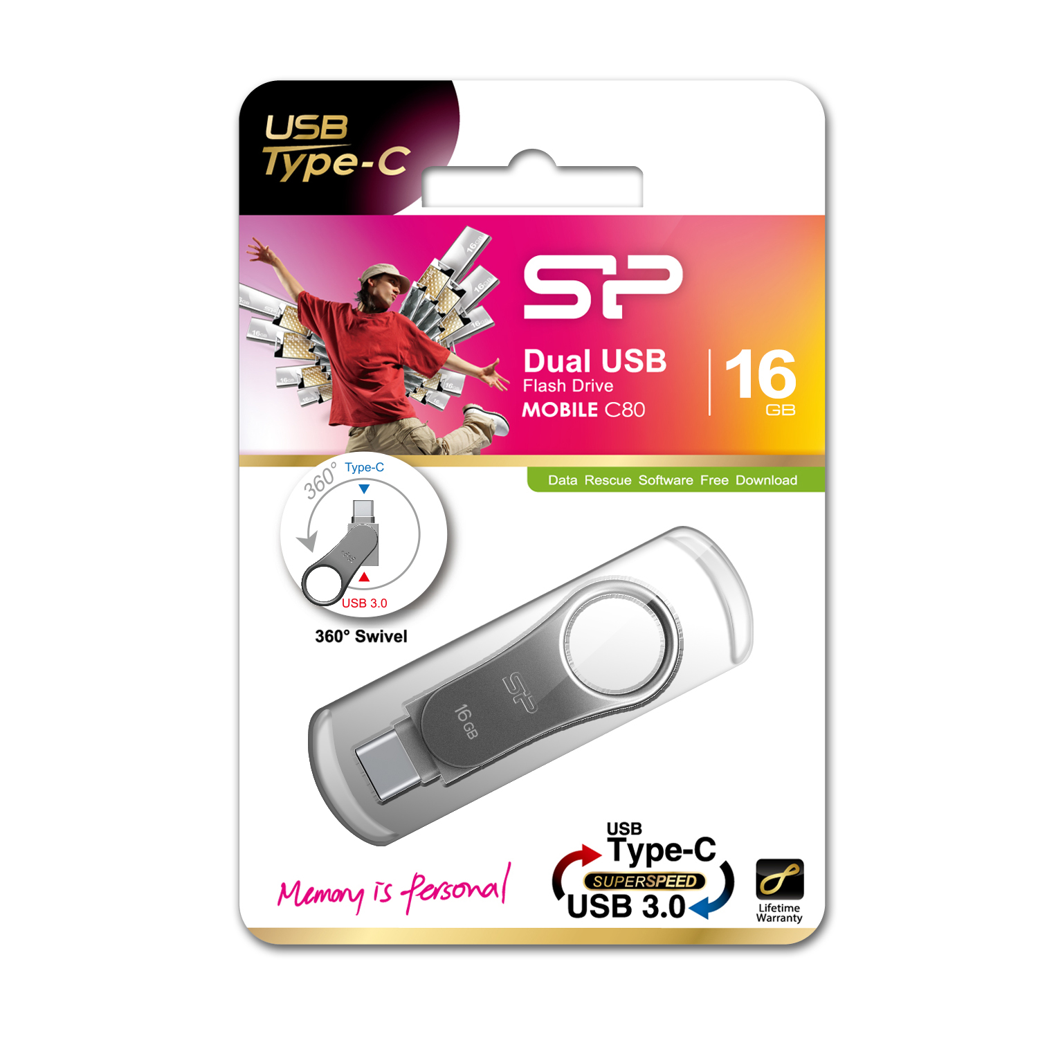 Silicon Power Mobile C80 - USB-Flash-Laufwerk - 16 GB, Ansicht 4