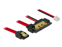 Delock Kabel SATA 6 Gb/s 7 Pin Buchse + 2 Pin Strom Buchse > SATA 22 Pin Buchse gerade (5 V) Metall 10 cm