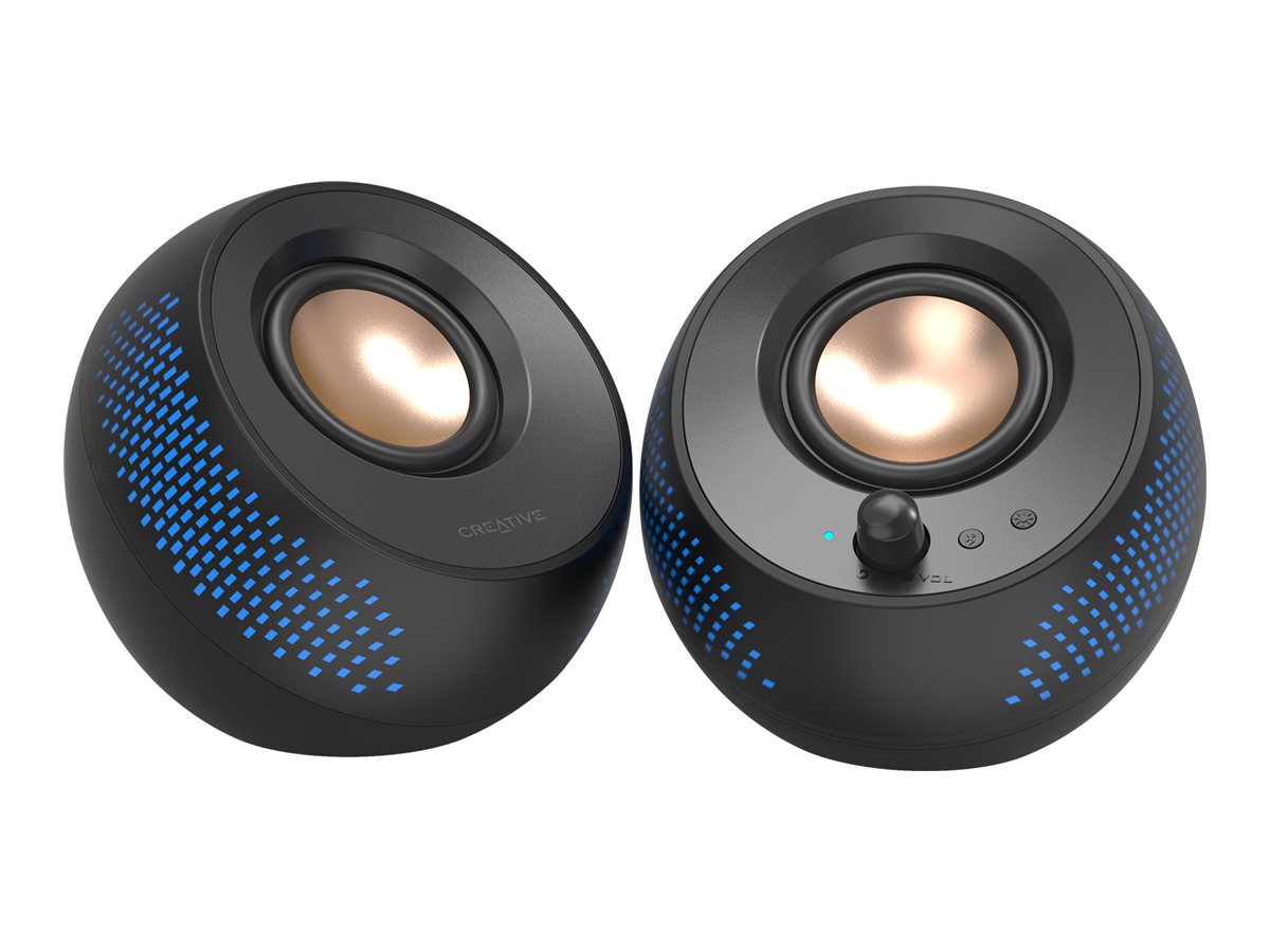 Creative Labs Creative Pebble X - Lautsprecher - für PC - 2.0-Kanal - kabellos - Bluetooth - 15 Watt (Gesamt), Ansicht 3
