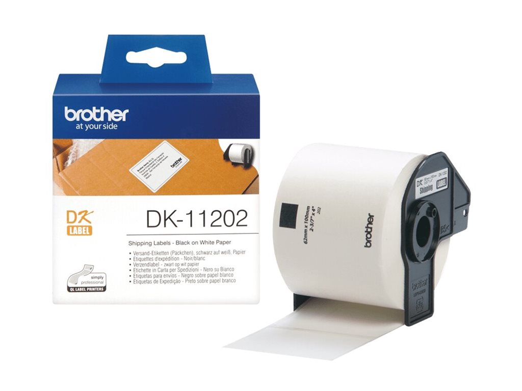 Brother DK-11202 - Schwarz auf Weiß - 62 x 100 mm 300 Etikett(en) (1 Rolle(n)