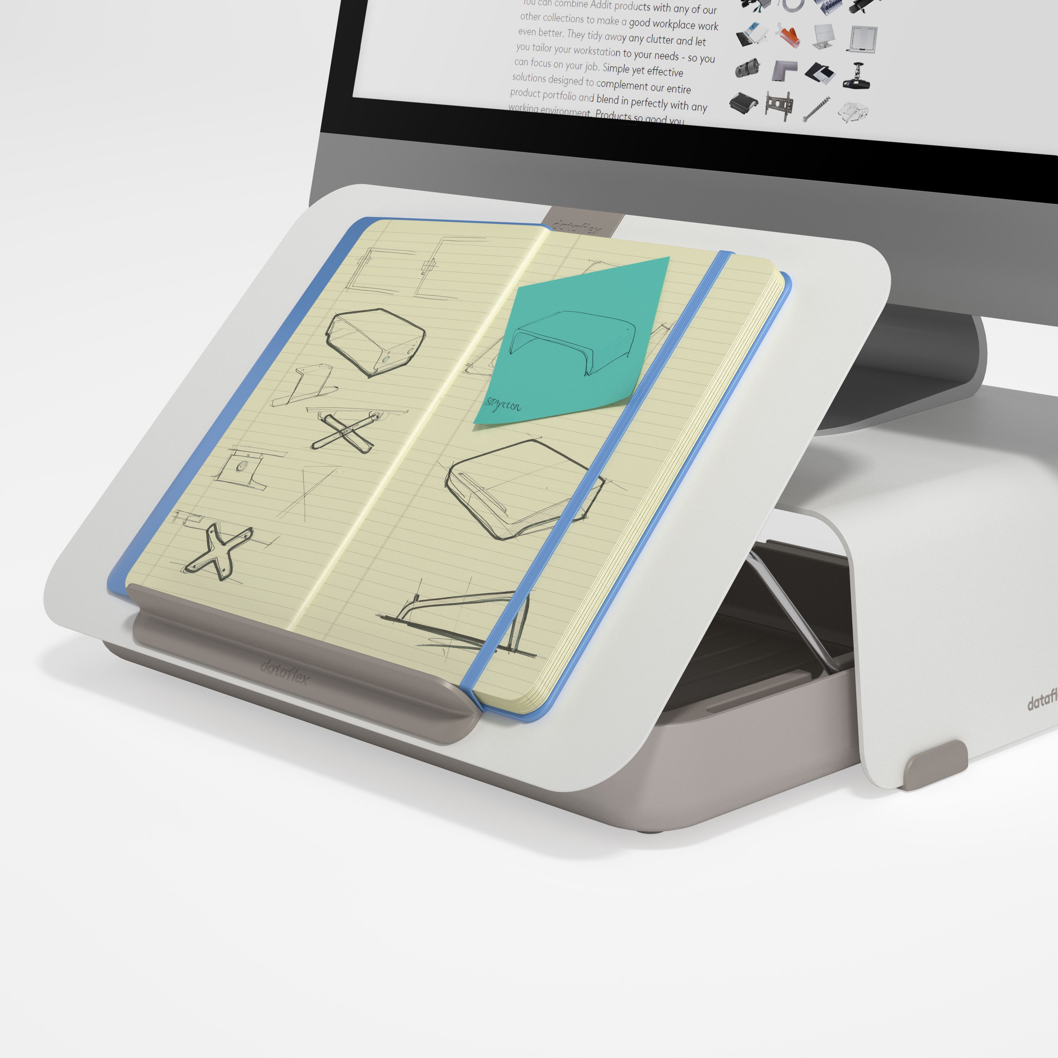 Dataflex Addit Bento ergonomic toolbox 900 - Hartschalentasche, Ansicht 4