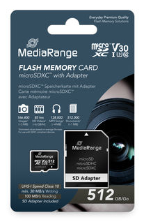 MEDIARANGE SD MicroSD Card UHS-1 Cl.10 inkl. Adapter - Micro SD, Ansicht 3
