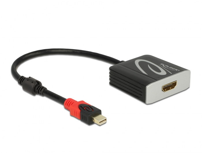 Delock Aktiver mini DisplayPort 1.4 zu HDMI Adapter 4K 60 Hz (HDR), 0,2 m, Mini DisplayPort, HDMI, Männlich, Weiblich, 3840 x 2160 Pixel