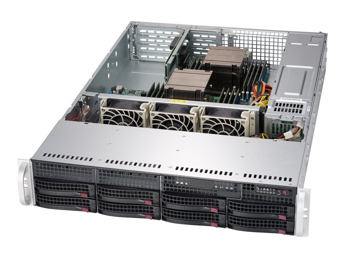 Supermicro SC825 TQC-R802WB - Rack-Montage 2U