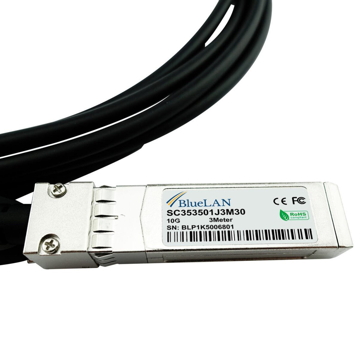 BlueOptics Aruba J9281D kompatibles BlueLAN DAC SFP+ SC353501J1M30, Ansicht 2