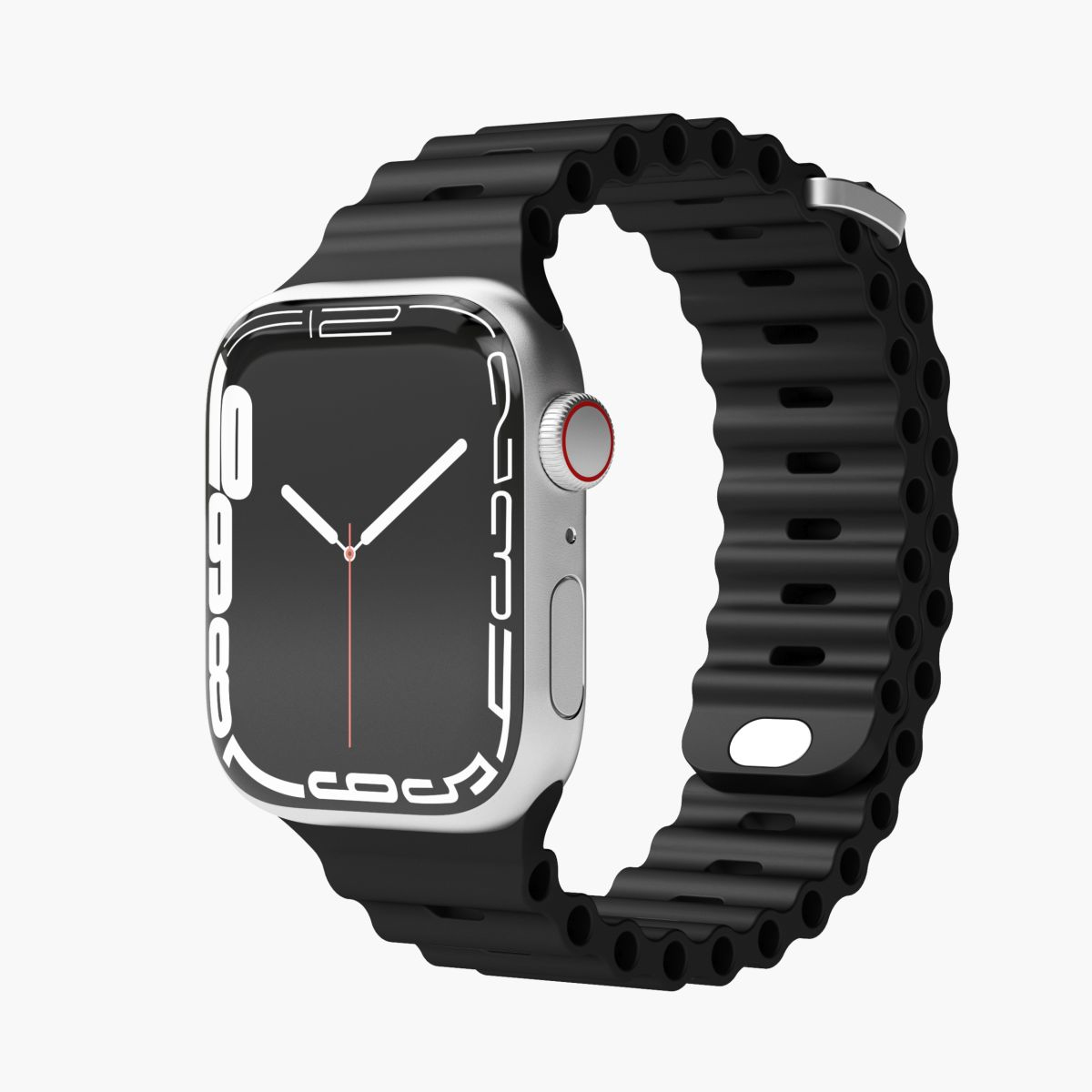 Vonmählen Wave Band - Band - Smartwatch - Schwarz - Apple - Apple Watch 38 mm | 40 mm | 41 mm - Silikon, Ansicht 3