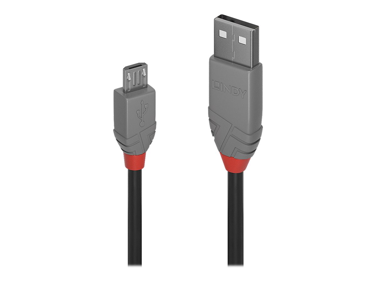 Lindy Anthra Line - USB-Kabel - USB (M) zu Micro-USB Typ B (M) - USB 2.0 - 20 cm - rund