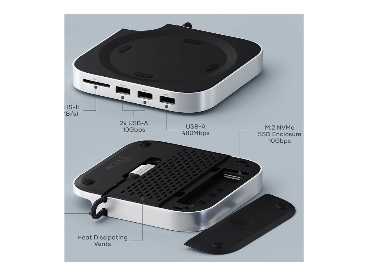 Satechi ST-GNMMES - Stand Hub Mac Mini M4 SSD Enclosure, Ansicht 4