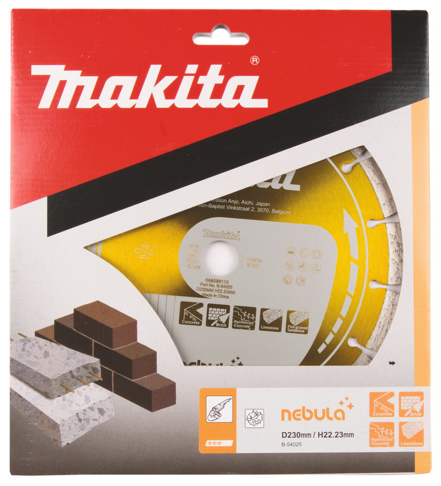 Makita Nebula - Diamant-Schneidscheibe - für Beton, Kalkstein, Stahlbeton, Ziegelsteine, feinkörniger Sandstein, Ansicht 3
