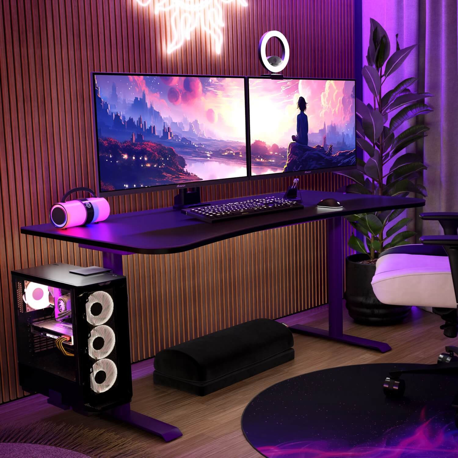 Arozzi Arena Gaming Tisch - Purple, Ansicht 2