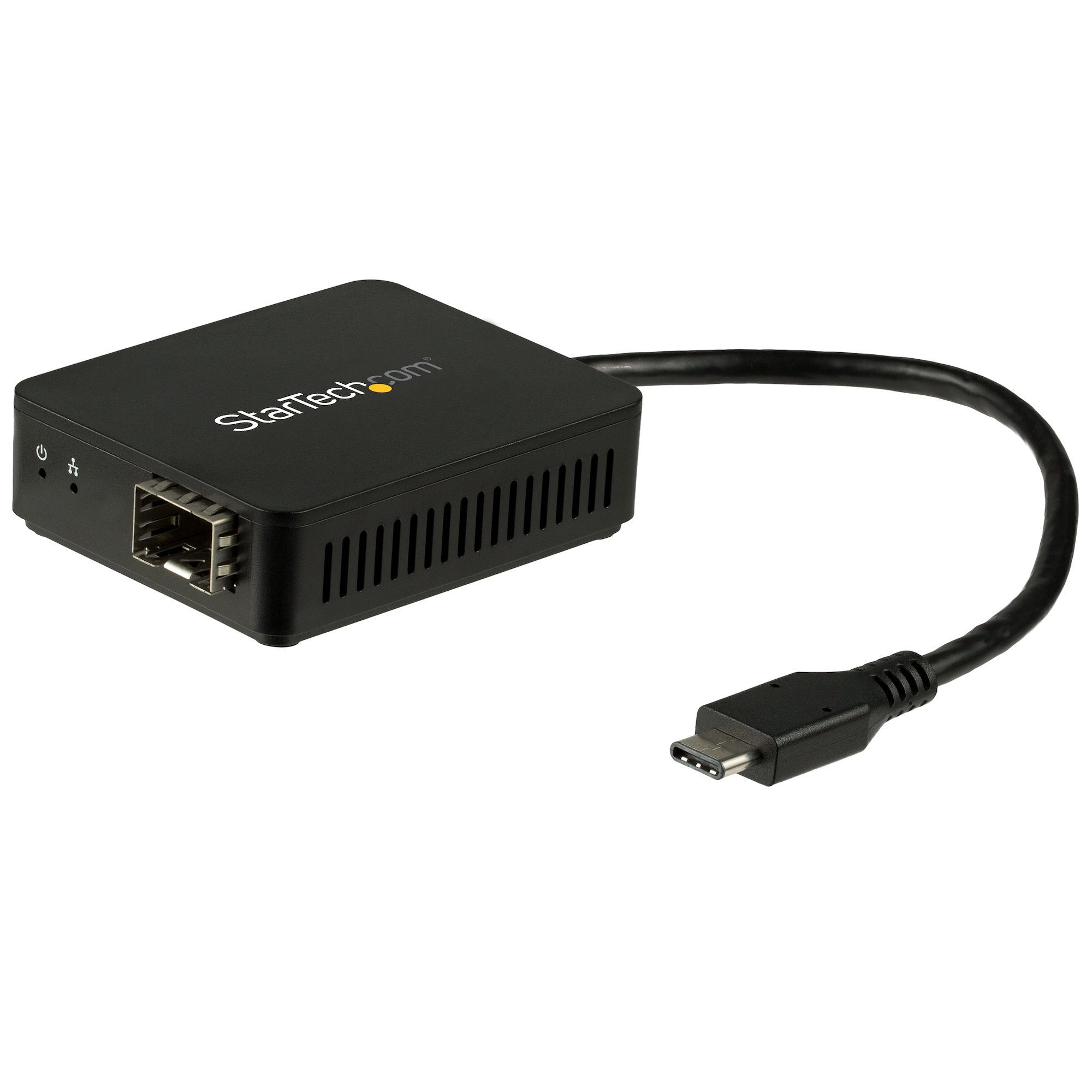 StarTech.com USB-C auf LWL Konverter - Offener SFP, Kabelgebunden, USB Typ-C, Faser, 1000 Mbit/s, Schwarz