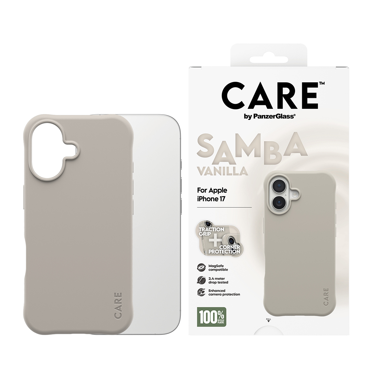 PanzerGlass CARE by Fashionable Case Samba Vanilla w. MagSafe iPhone - Apple - iPhone 17, Ansicht 2