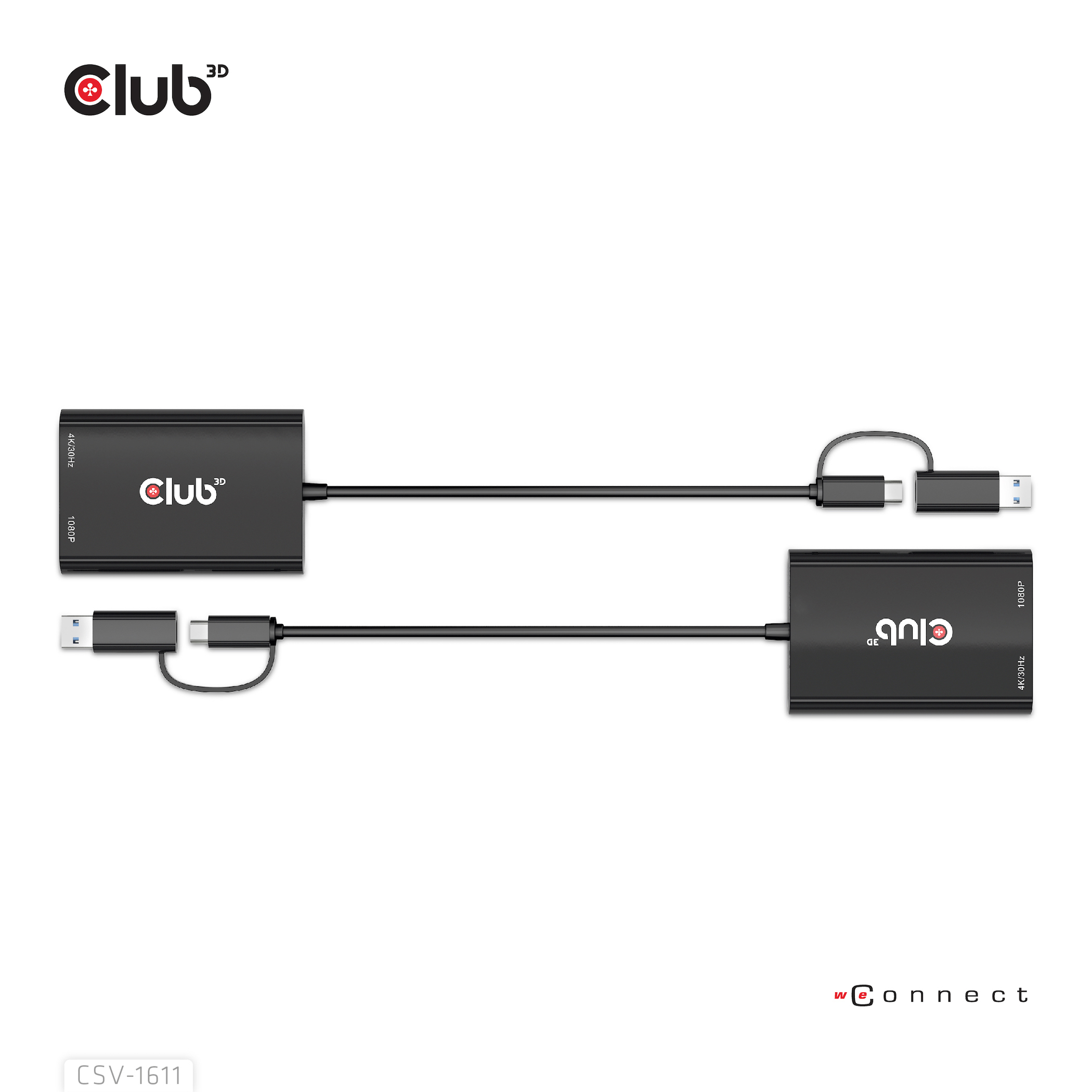 Club 3D Videoadapter - USB Typ A, 24 pin USB-C (M), Ansicht 4