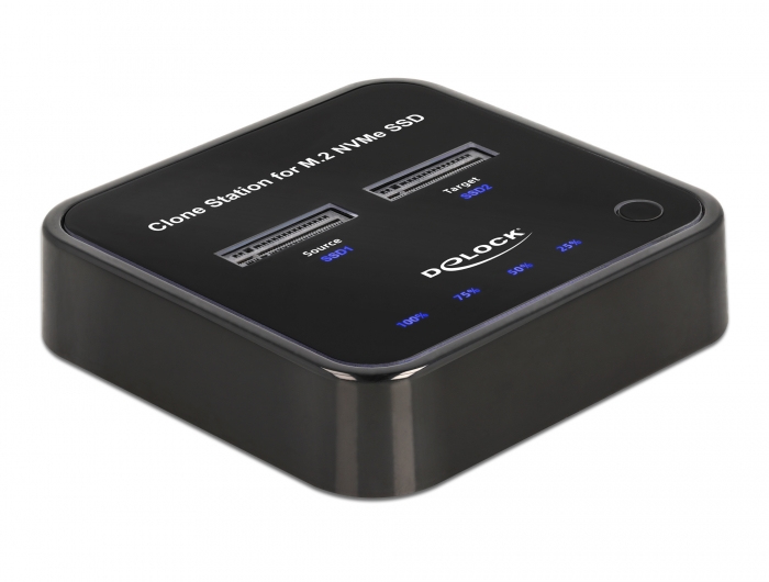 Delock SSD-Dockingstation mit Klon-Funktion Schächte: 2 - M.2 - M.2 NVMe Card - USB 3.2 (Gen 2), Ansicht 2