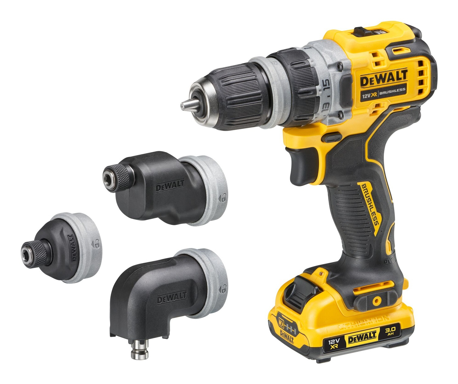 DeWalt DCD703L2T Akku-Bohrschrauber inkl. Koffer + 2 Akkus 3.0Ah, Ansicht 3